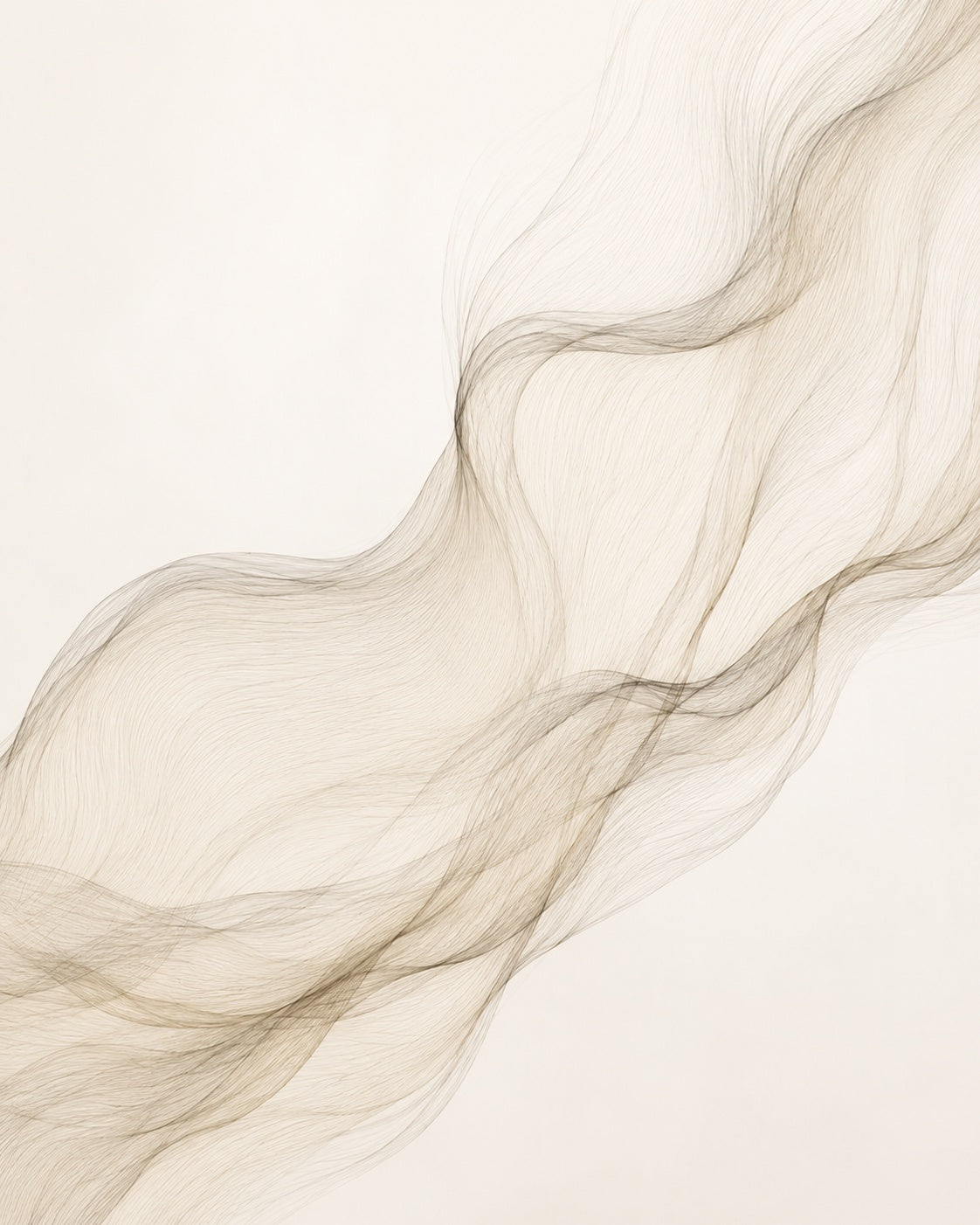 Fine organic fiber texture on cream background